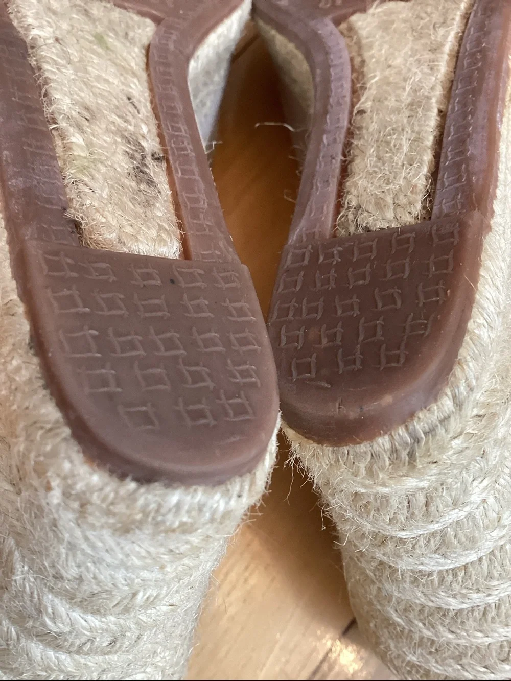 J.Crew beige canvas Seville espadrille wedge heel sandals. Women’s size 8.5